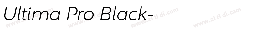 Ultima Pro Black字体转换